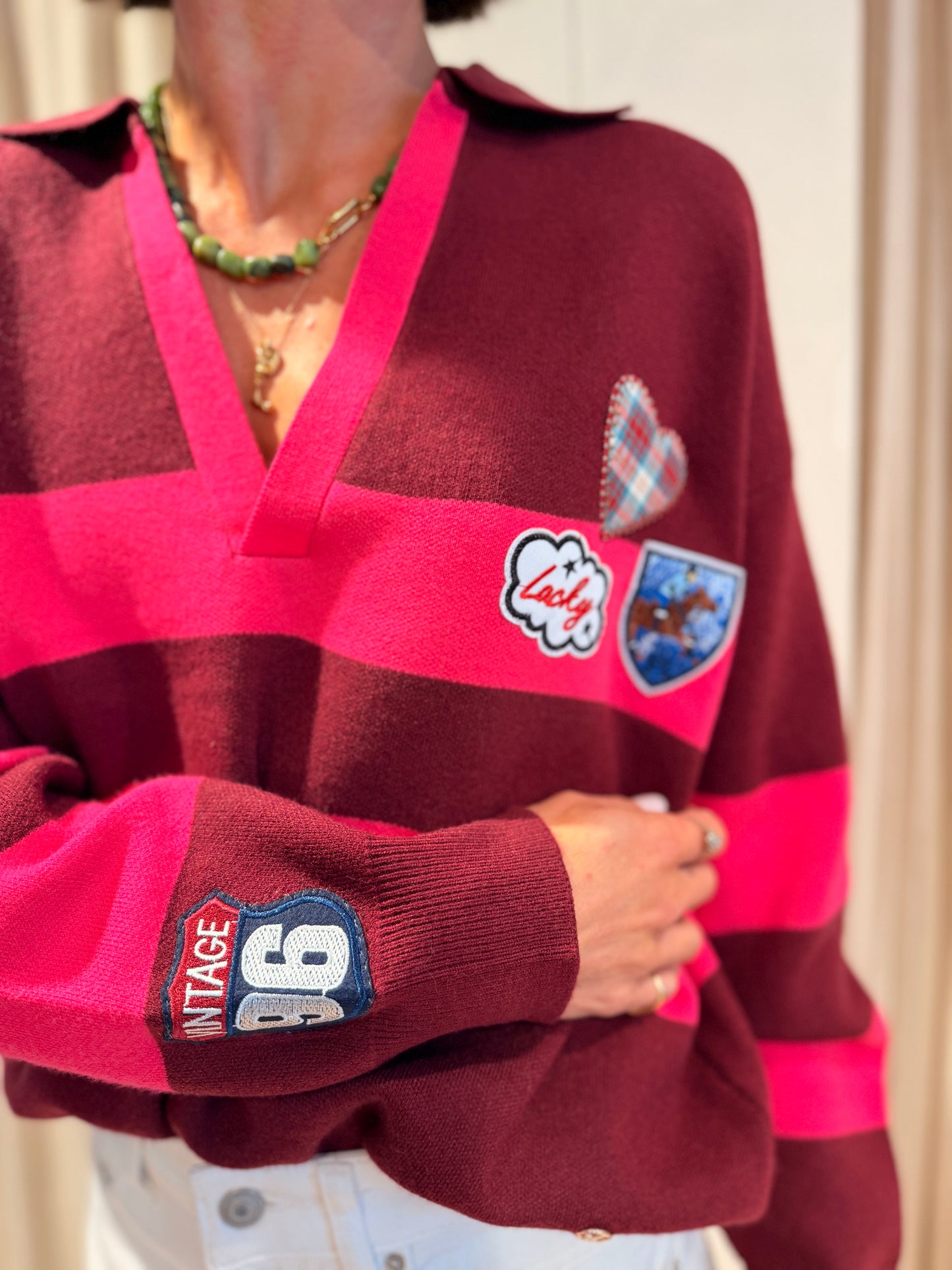 Pull-over Oriane bordeaux