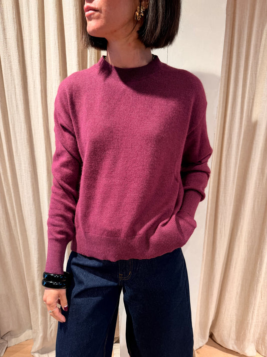 Pullover with slits Aurora - wine