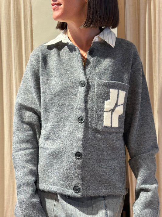 Cardigan leone - gris
