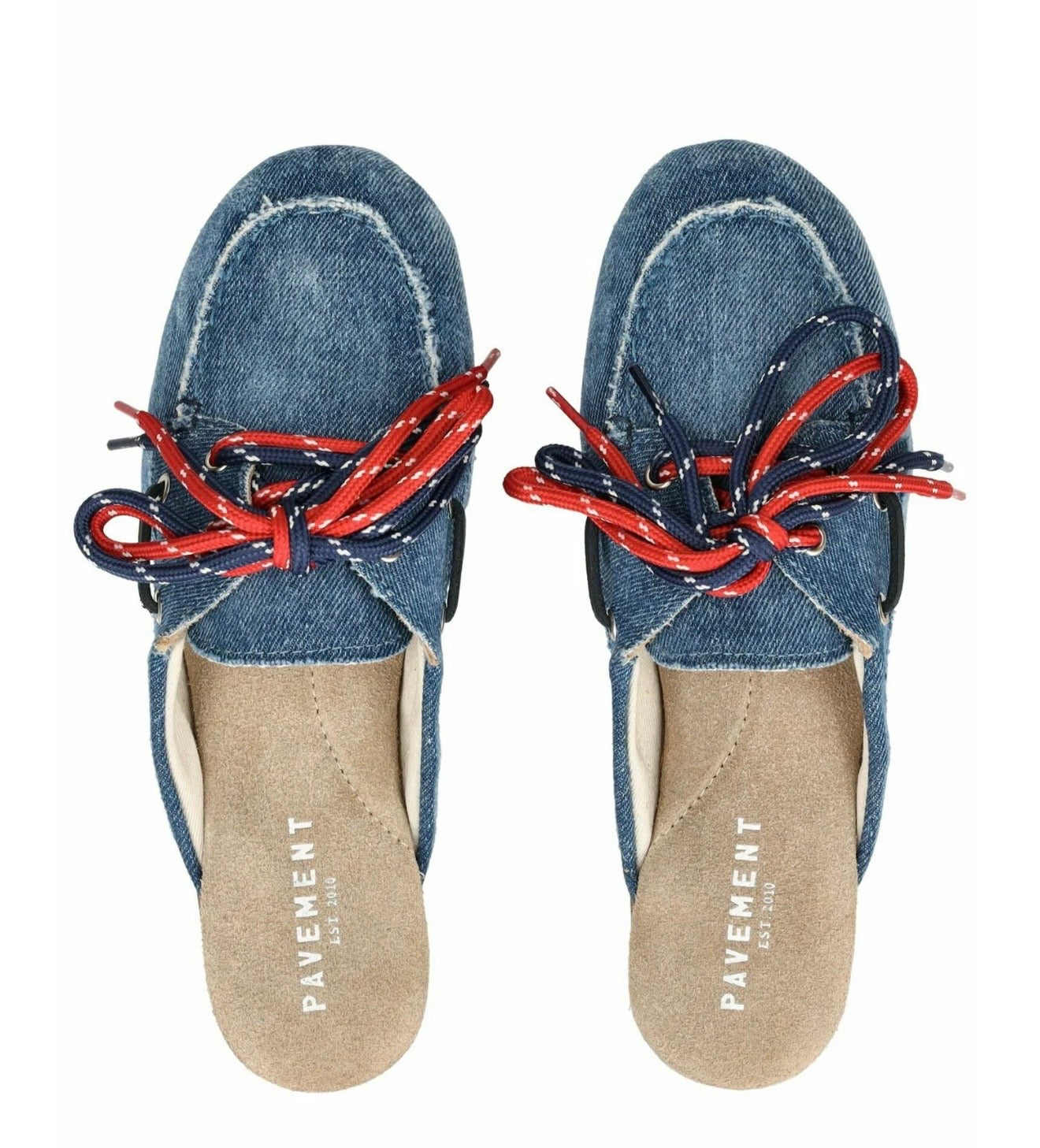 Boat shoes mules - PAYasma denim lase