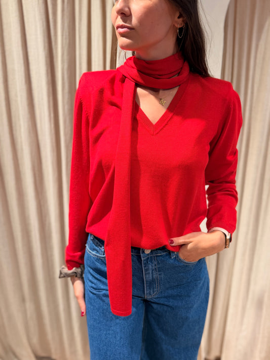 Ruthie Bravani Knit red aura