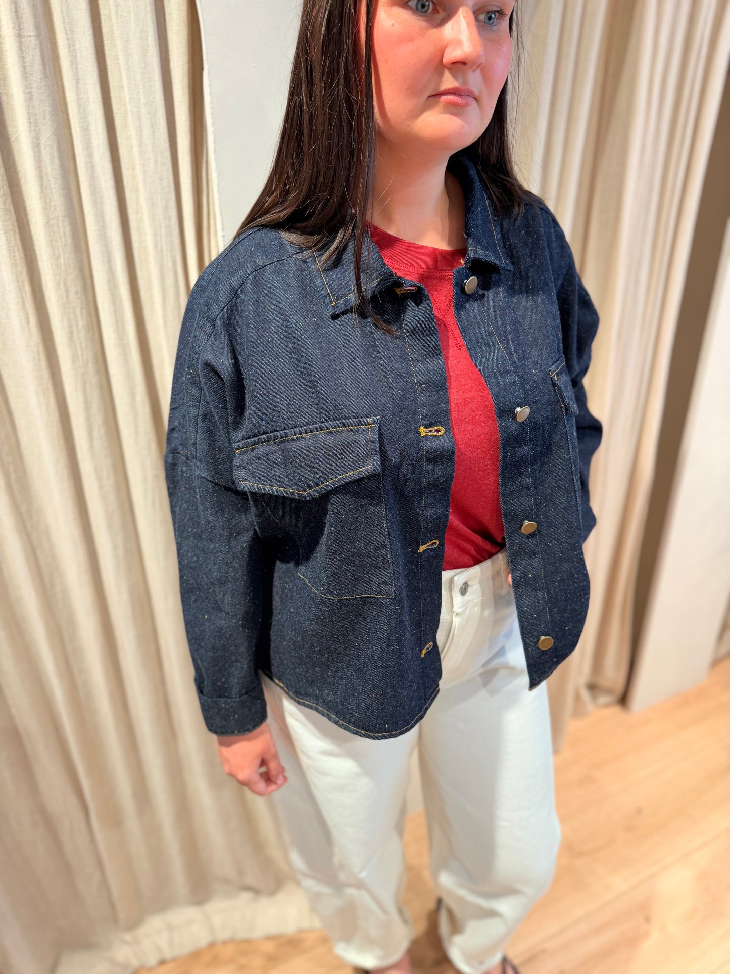 Top Lylou denim foncé