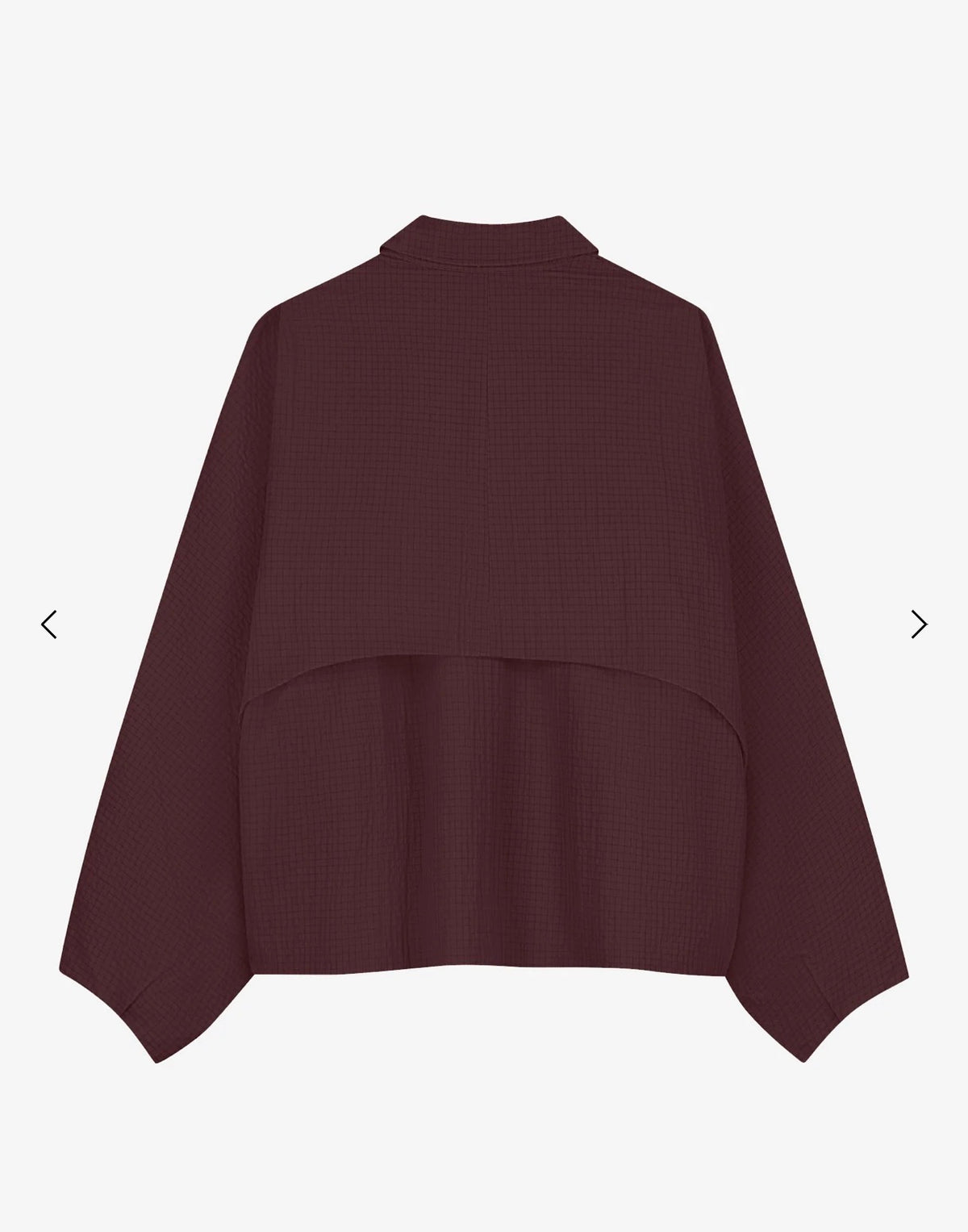 Check cape jacket plum
