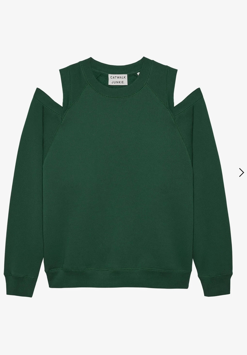 Relaxed open shoulder sweater - Forest