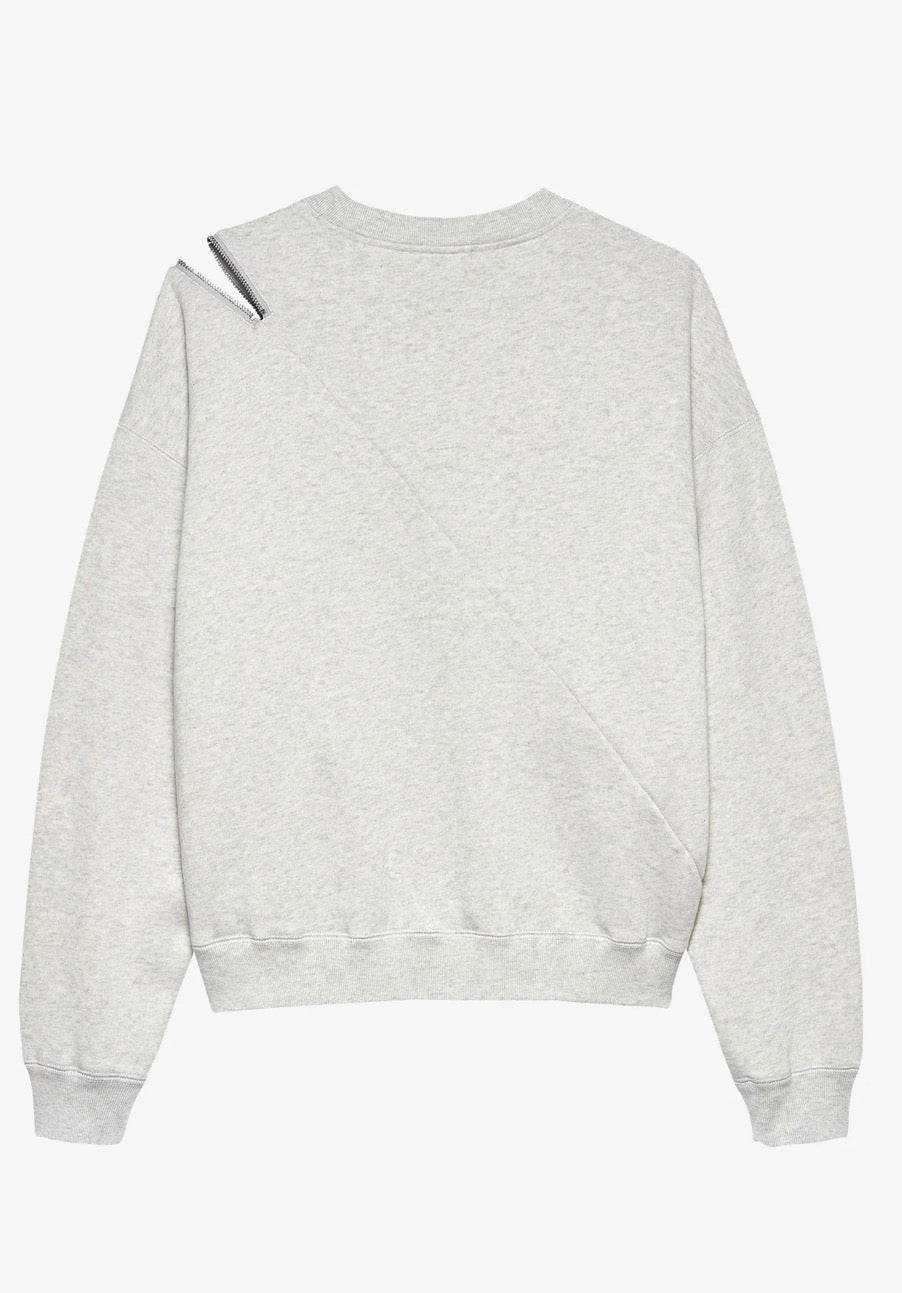 Sweater with zipper - Light grey