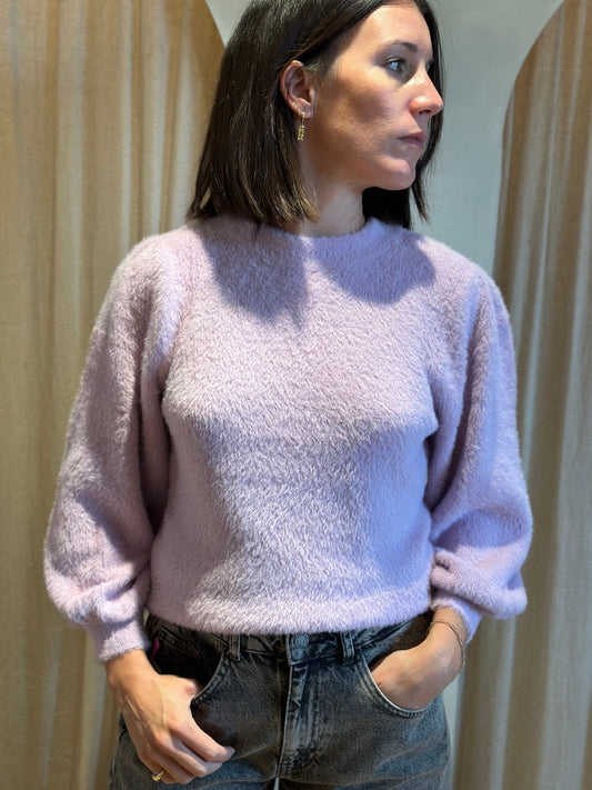 Puffy sleeve knit