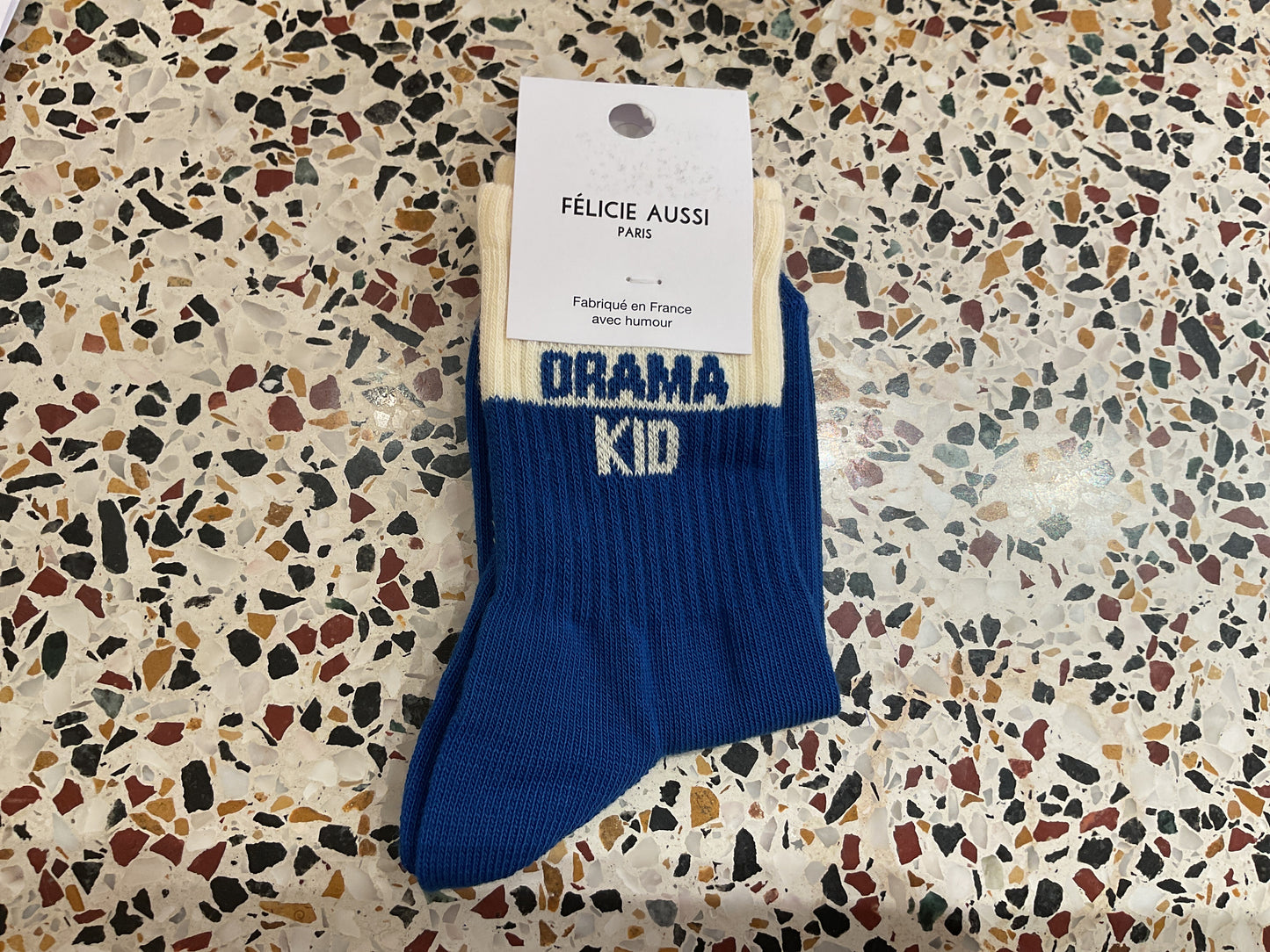 Chaussettes DRAMA KID bicolore bleu - 27/30