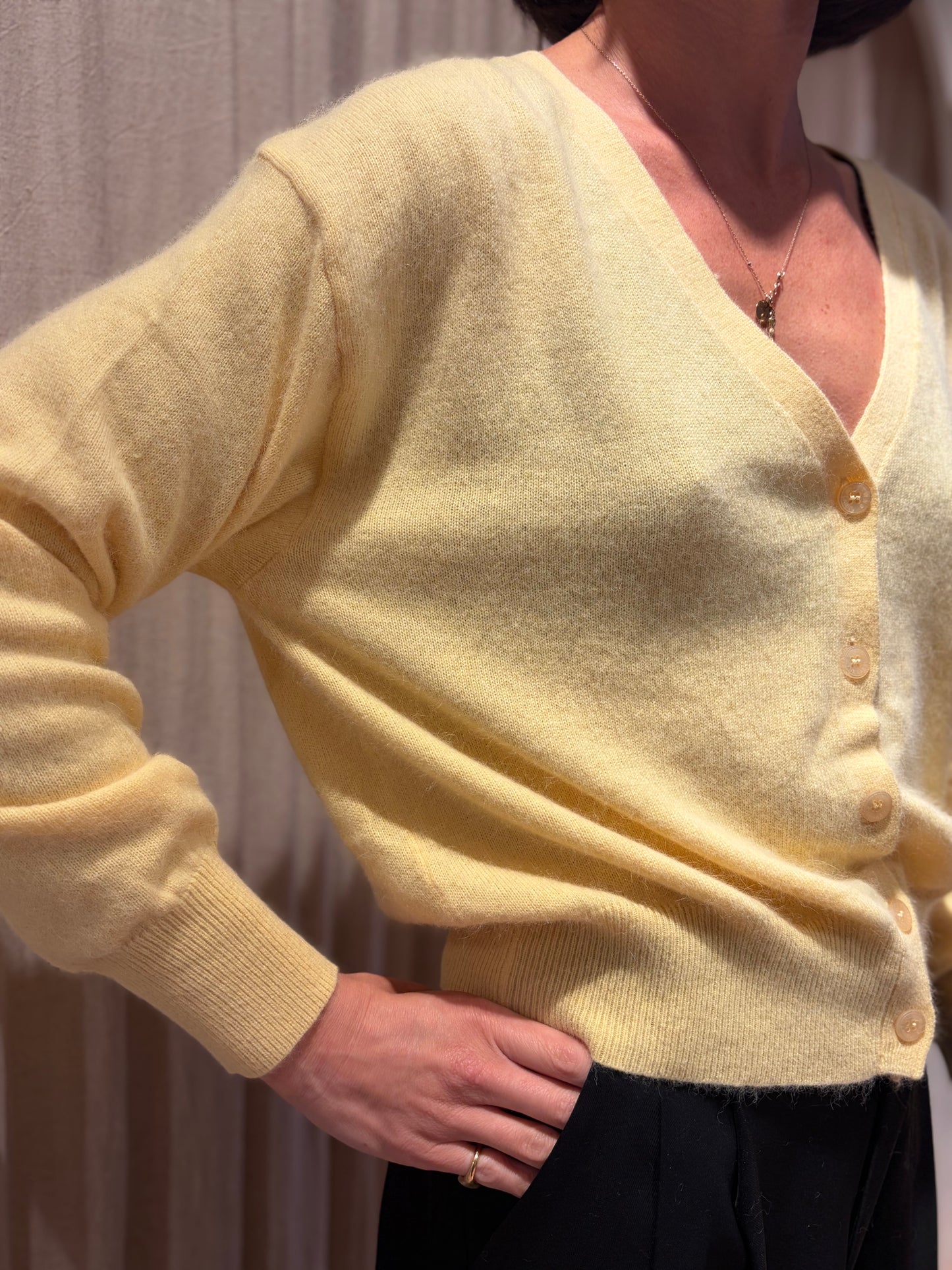Cardigan Aspen - Butter yellow