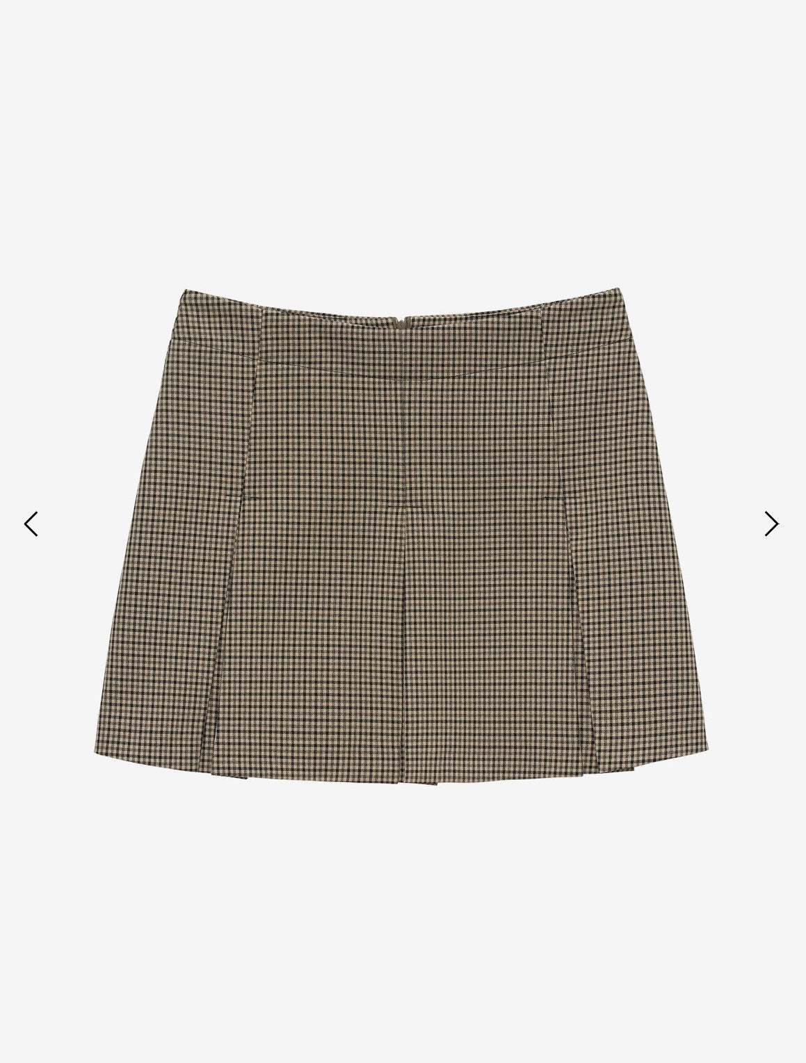 Pleated Check skirt - brown