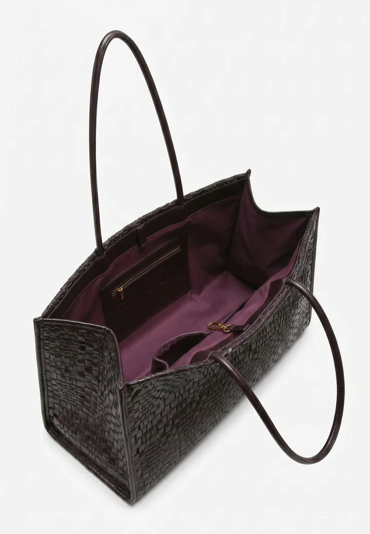 HANNAH RAW Structure braided-bag