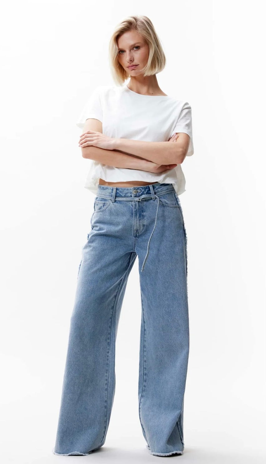 Wide leg jeans - blue