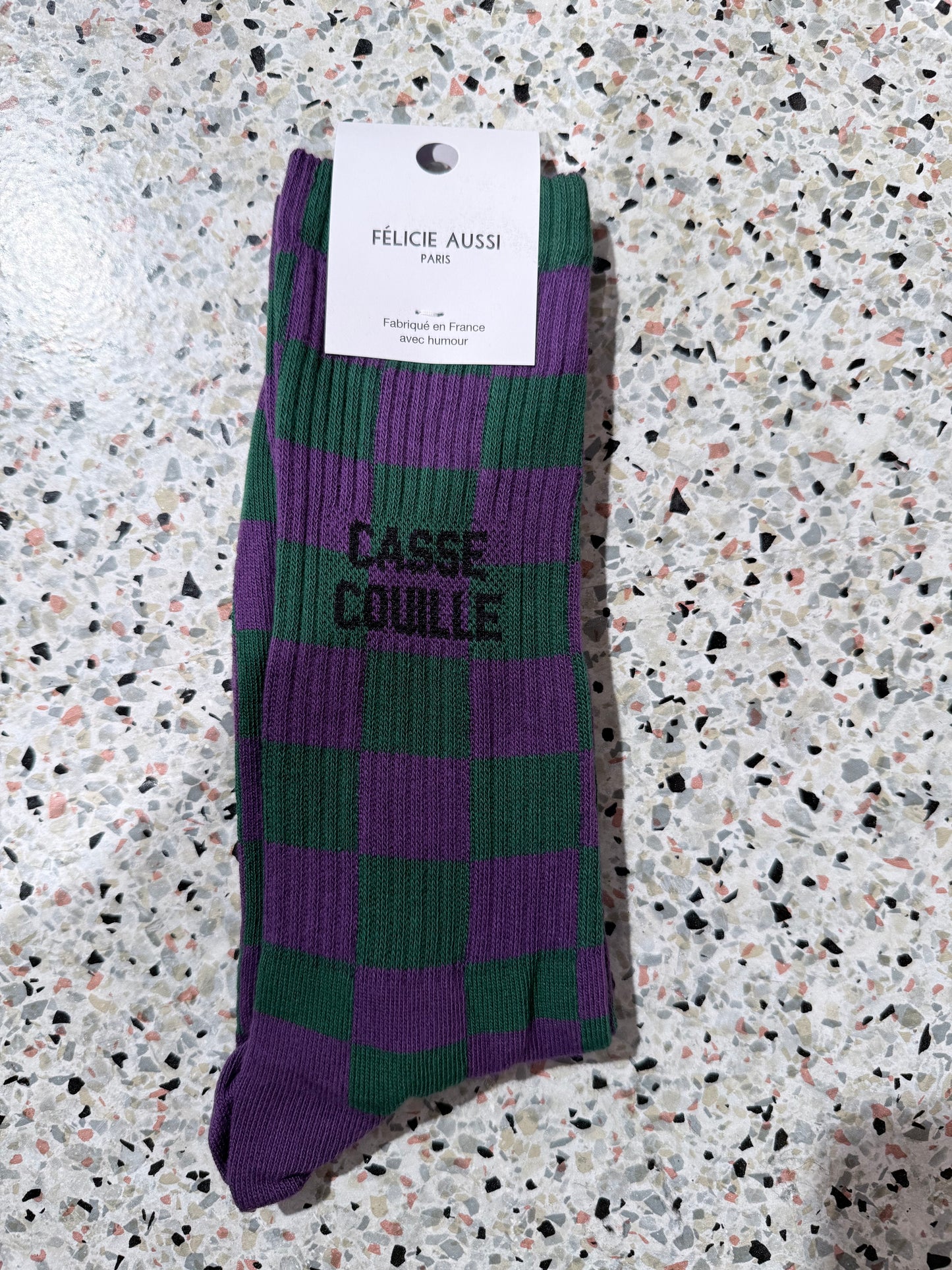 Chaussettes CASSE COUILLE damier - 40/45