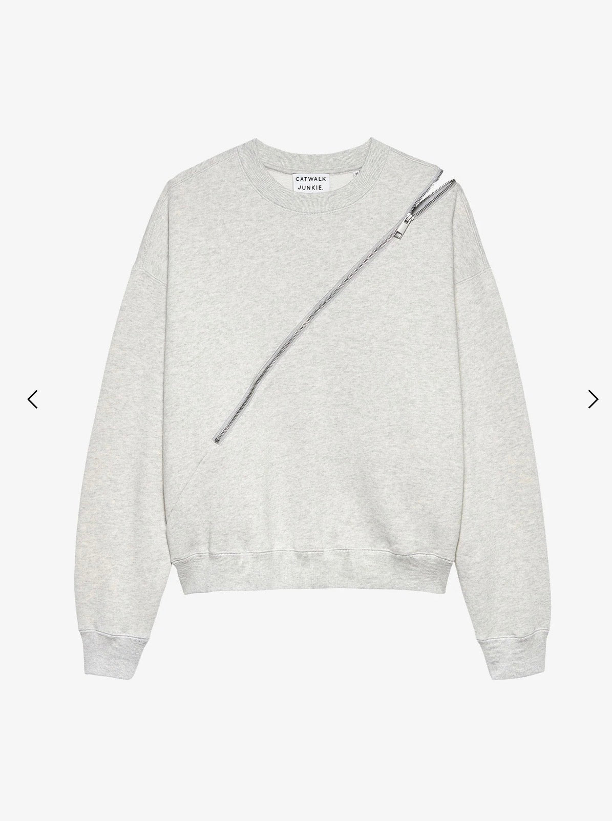 Sweater with zipper - Light grey