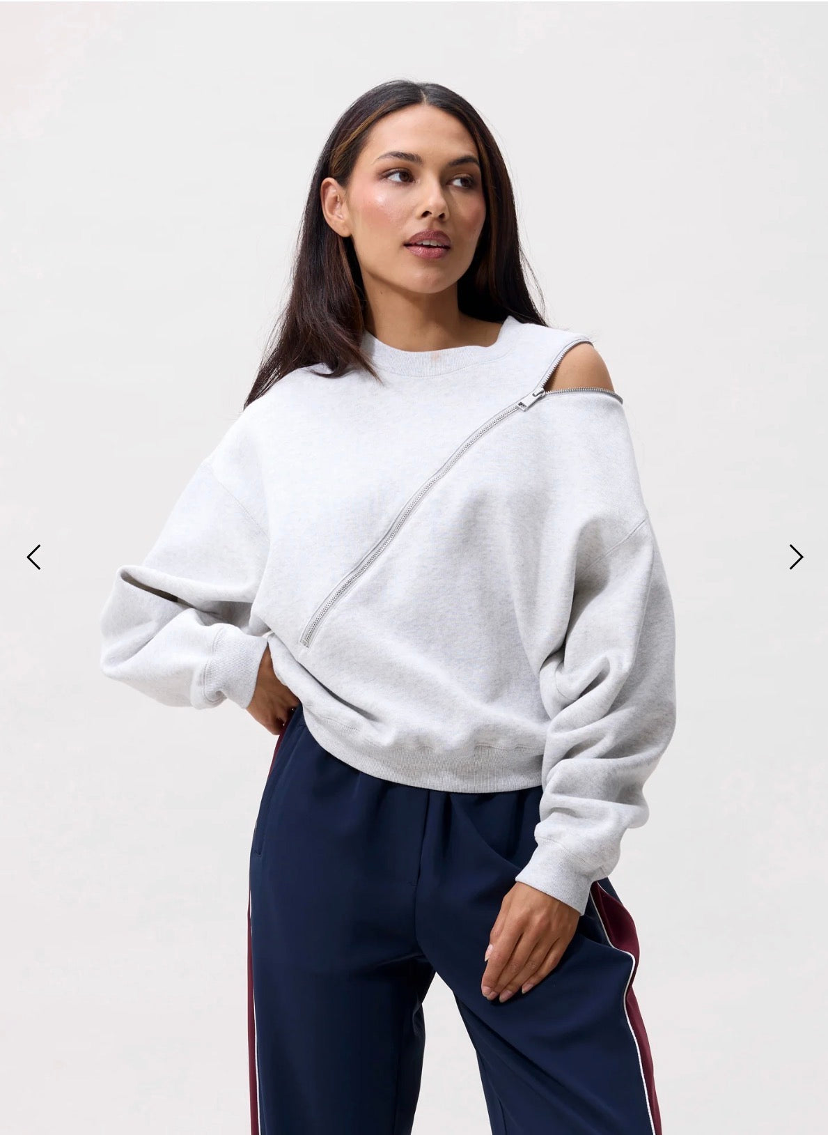 Sweater with zipper - Light grey