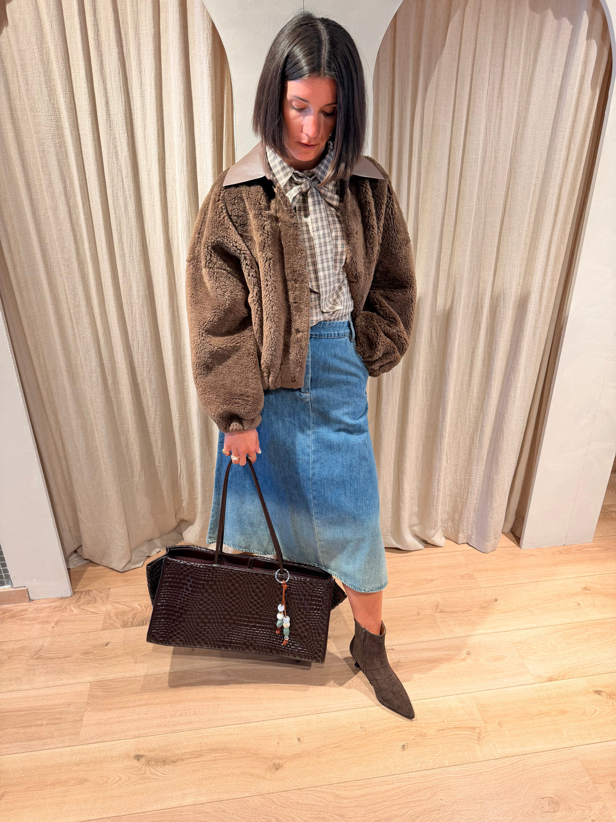 HANNAH RAW Structure braided-bag