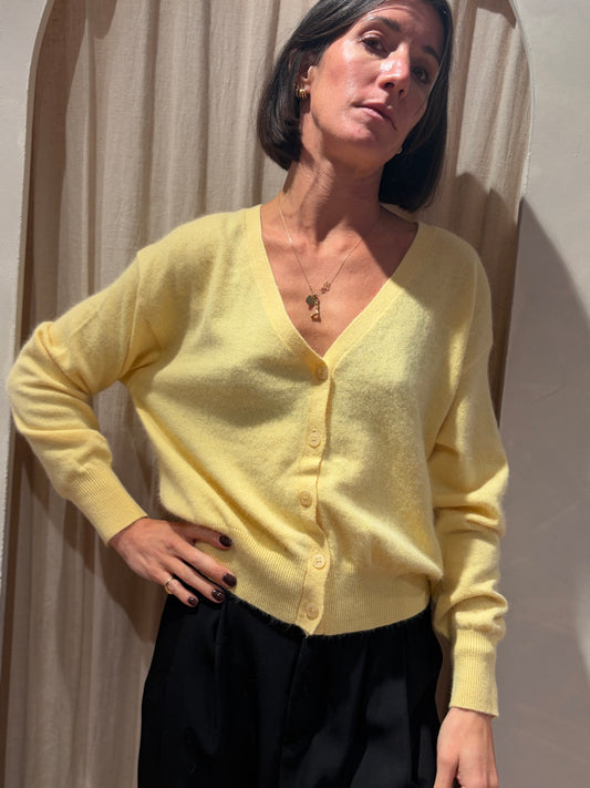 Cardigan Aspen - Butter yellow
