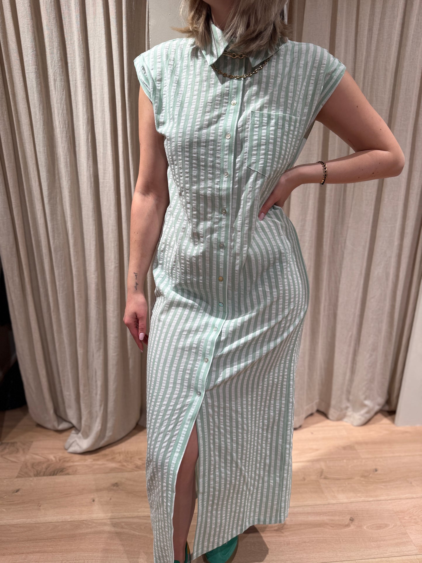 Robe Rayne - rayures vertes