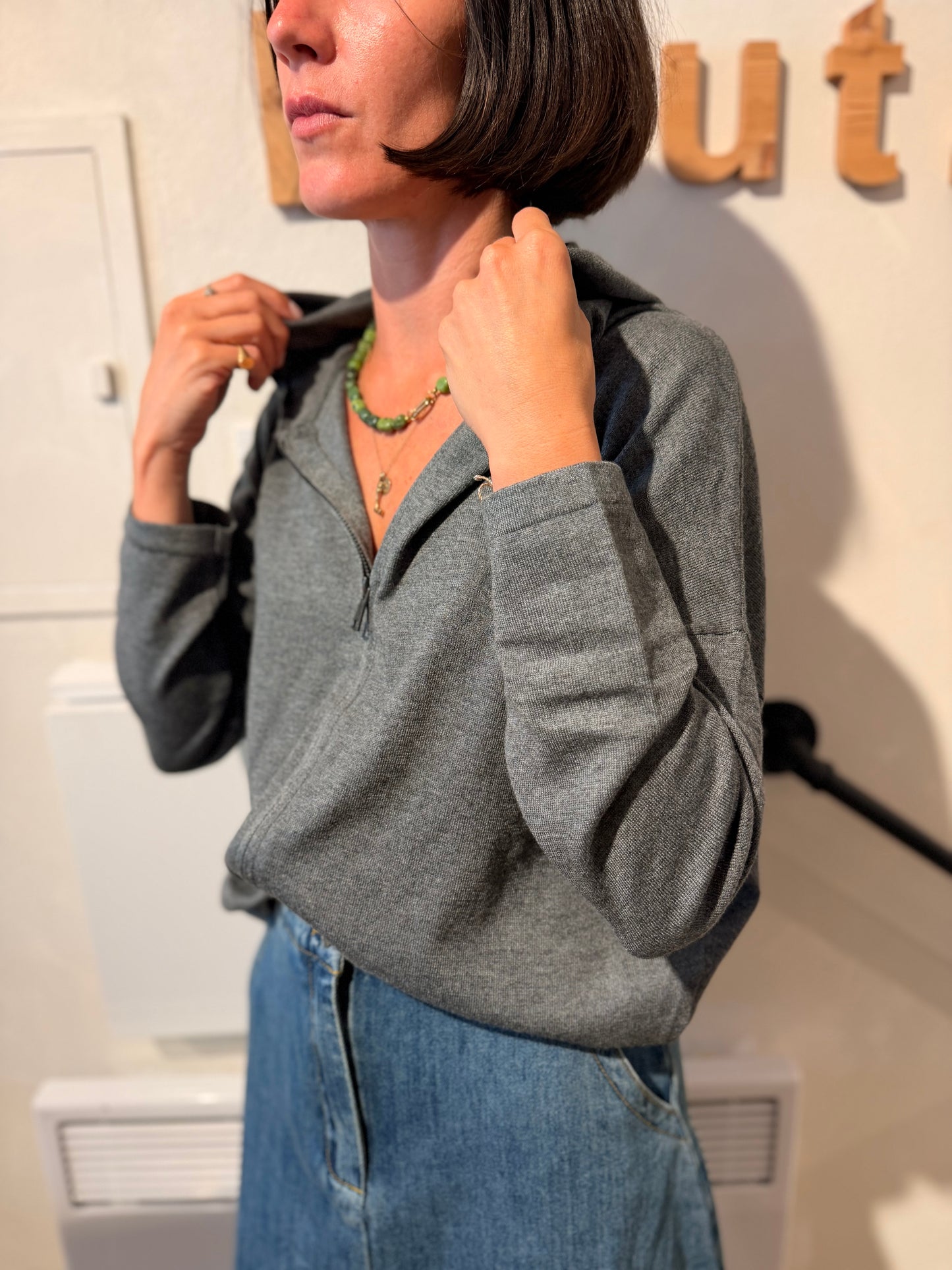 Gilet Margaux gris chine