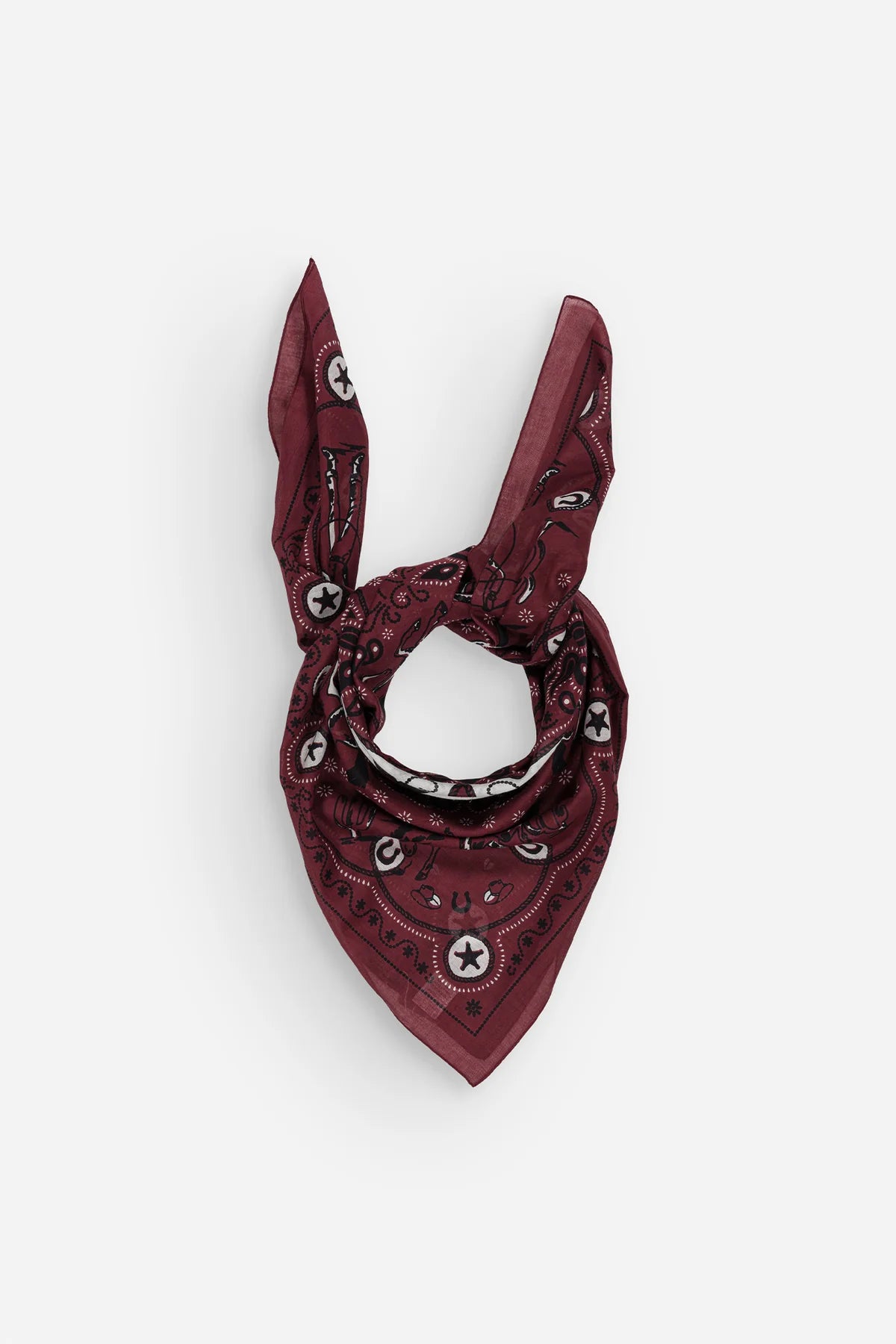 Bandana Far West Bordeaux Coton