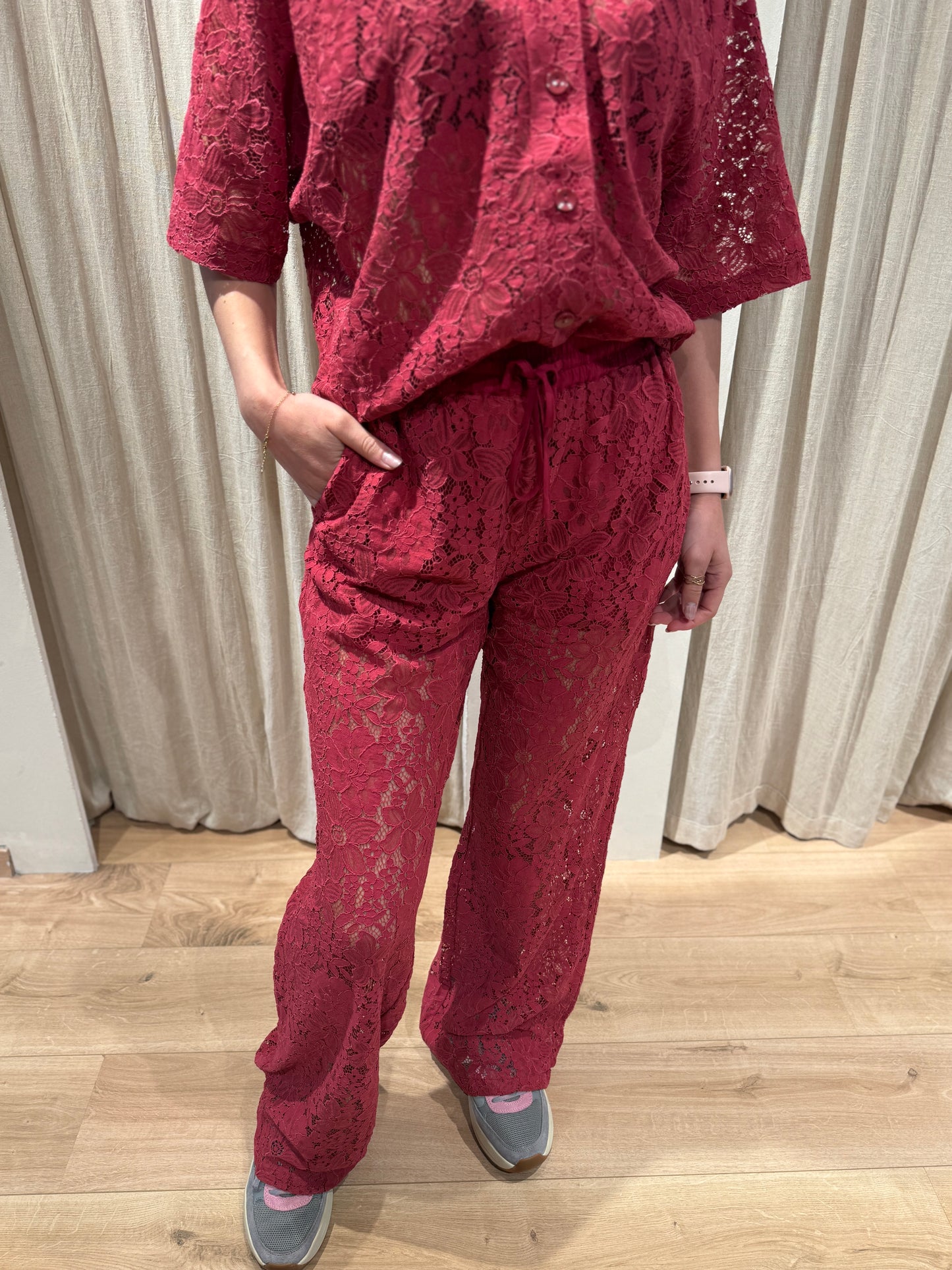 Trousers Pull on lace