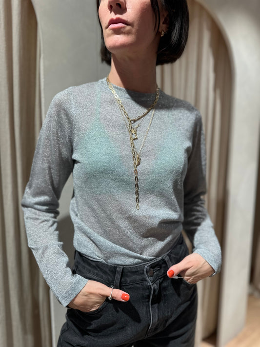 T-shirt hazelnut - argent