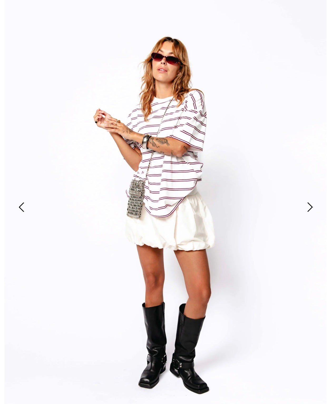 T-shirt Oversized striped - Rosebloom
