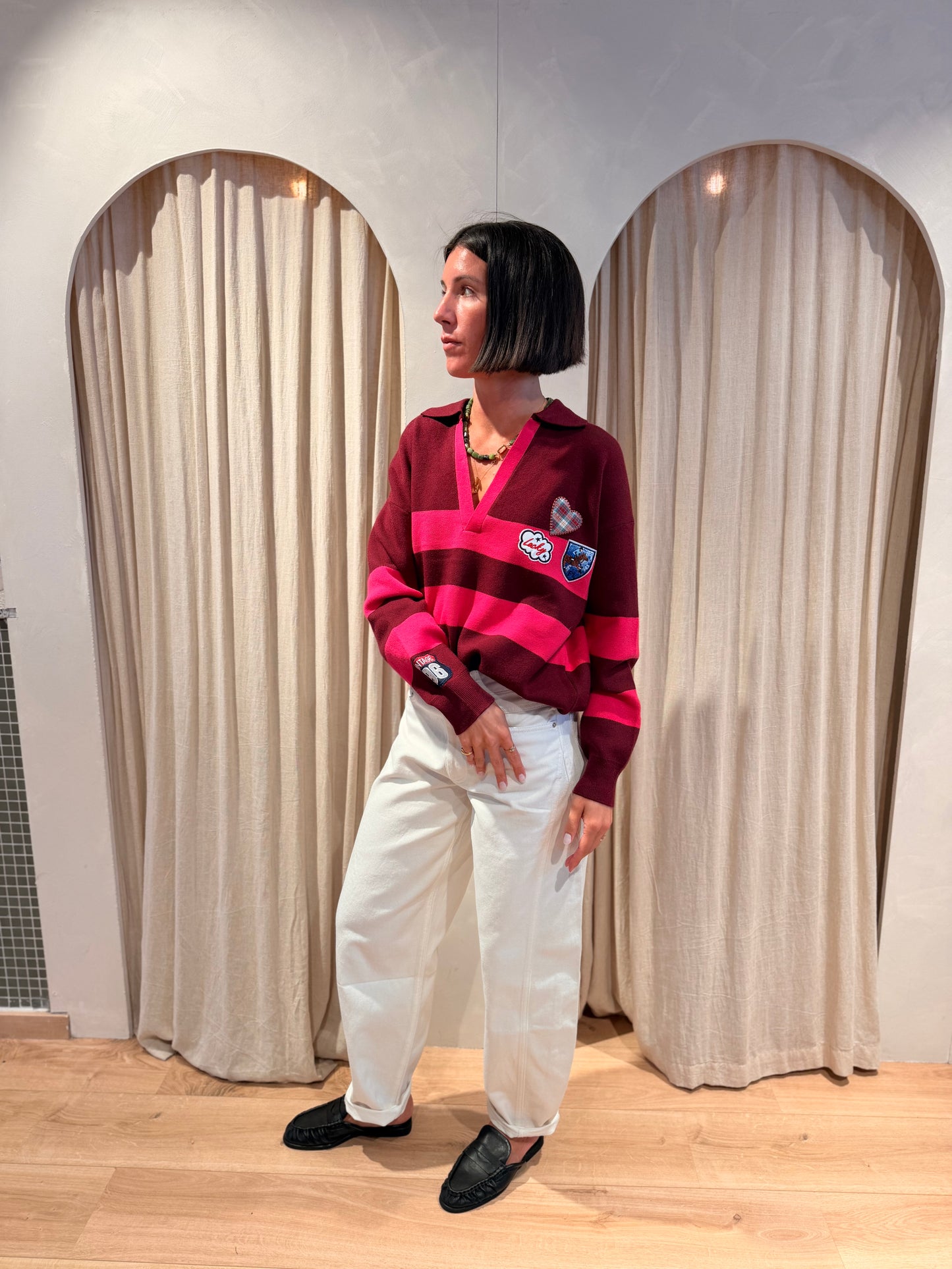 Pull-over Oriane bordeaux