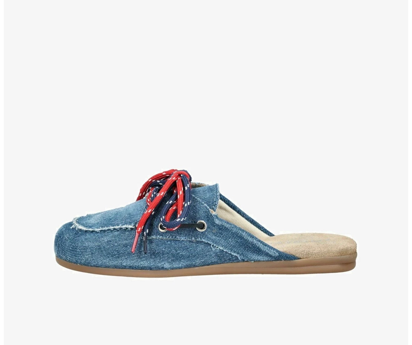 Boat shoes mules - PAYasma denim lase