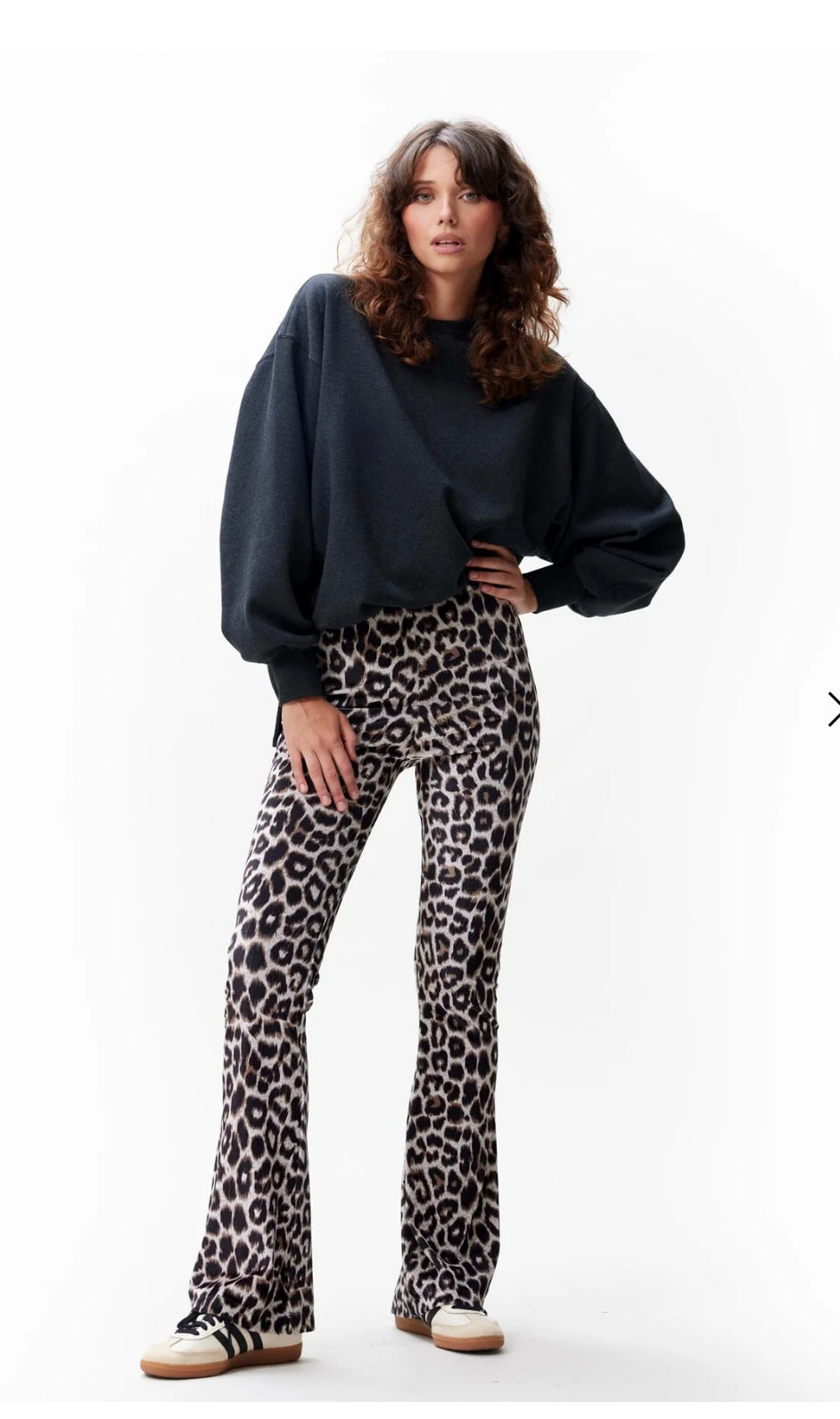 Velvet leopard flared