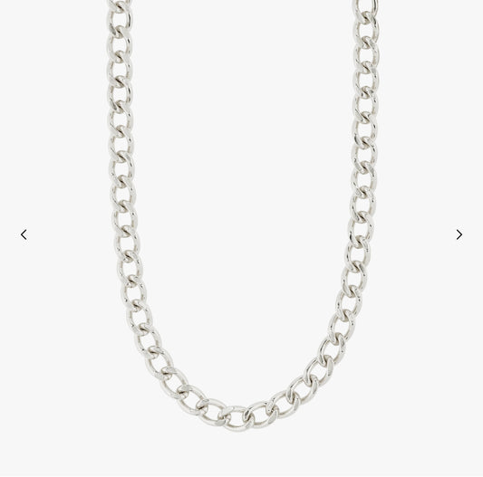 CHARM curb necklace silver-plated