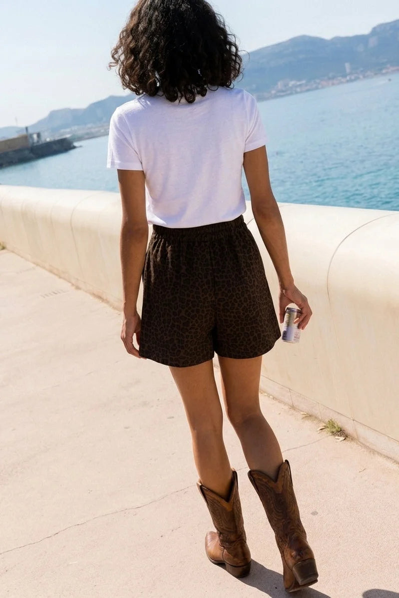 Short Jean Leopard
