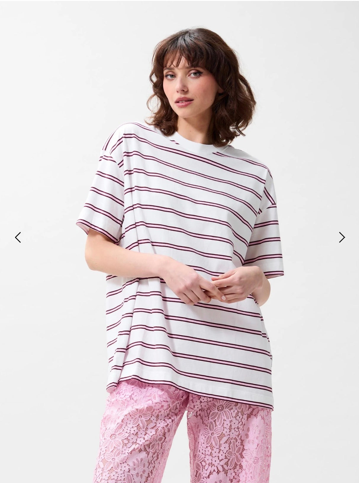 T-shirt Oversized striped - Rosebloom