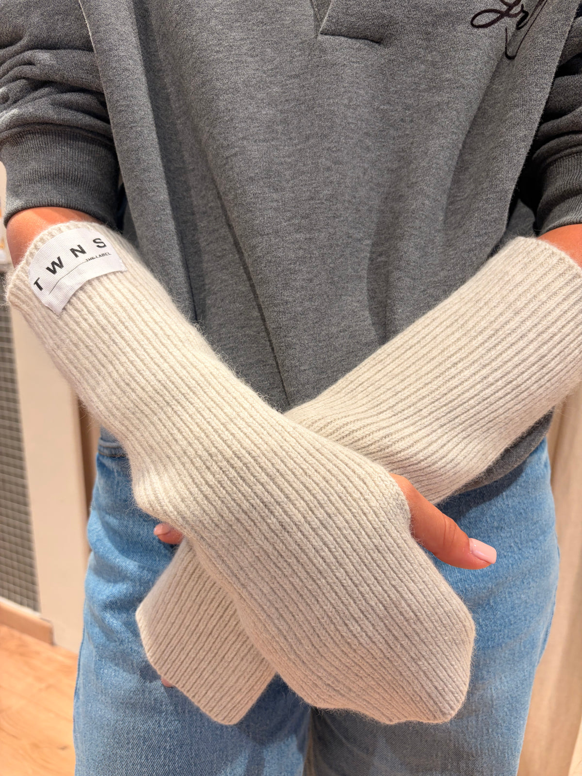 Loveland mittens beige chiné