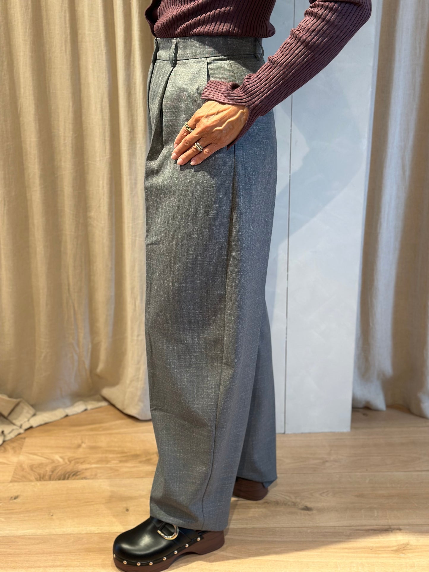 Verona trousers - grey mélange
