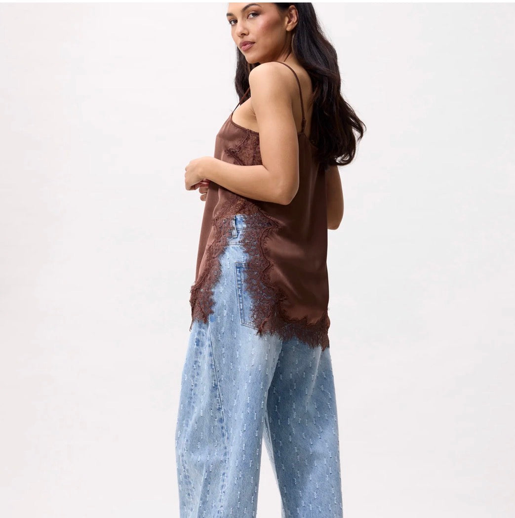 Lace spaghetti top - Rocky Road