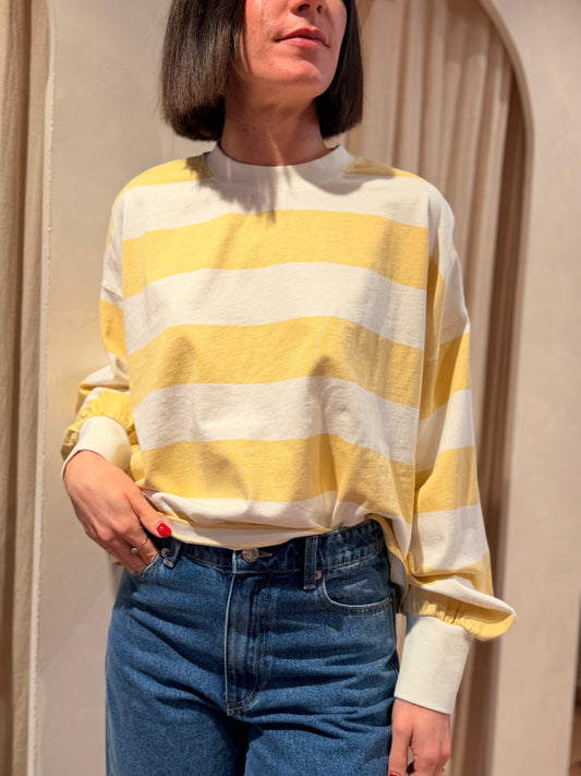 Oversized striped long sleeve