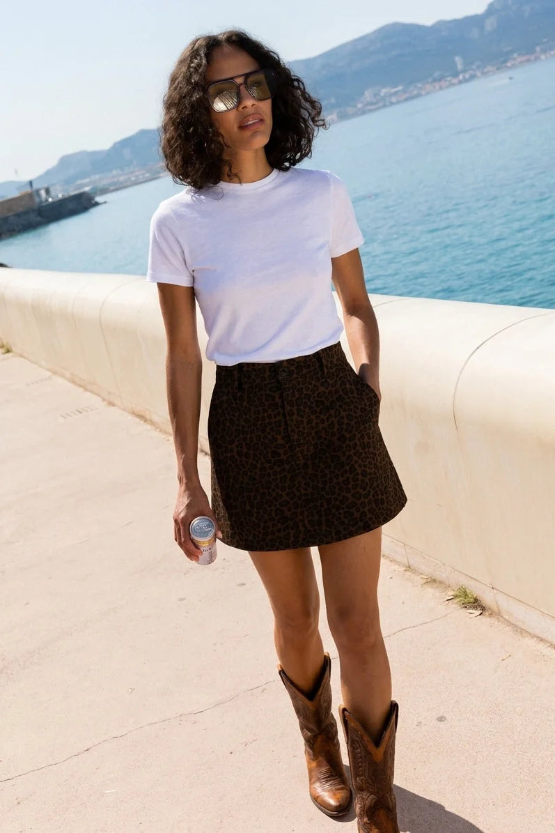 Short Jean Leopard