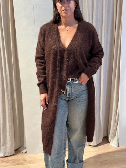 Cardigan telluride - chocolat
