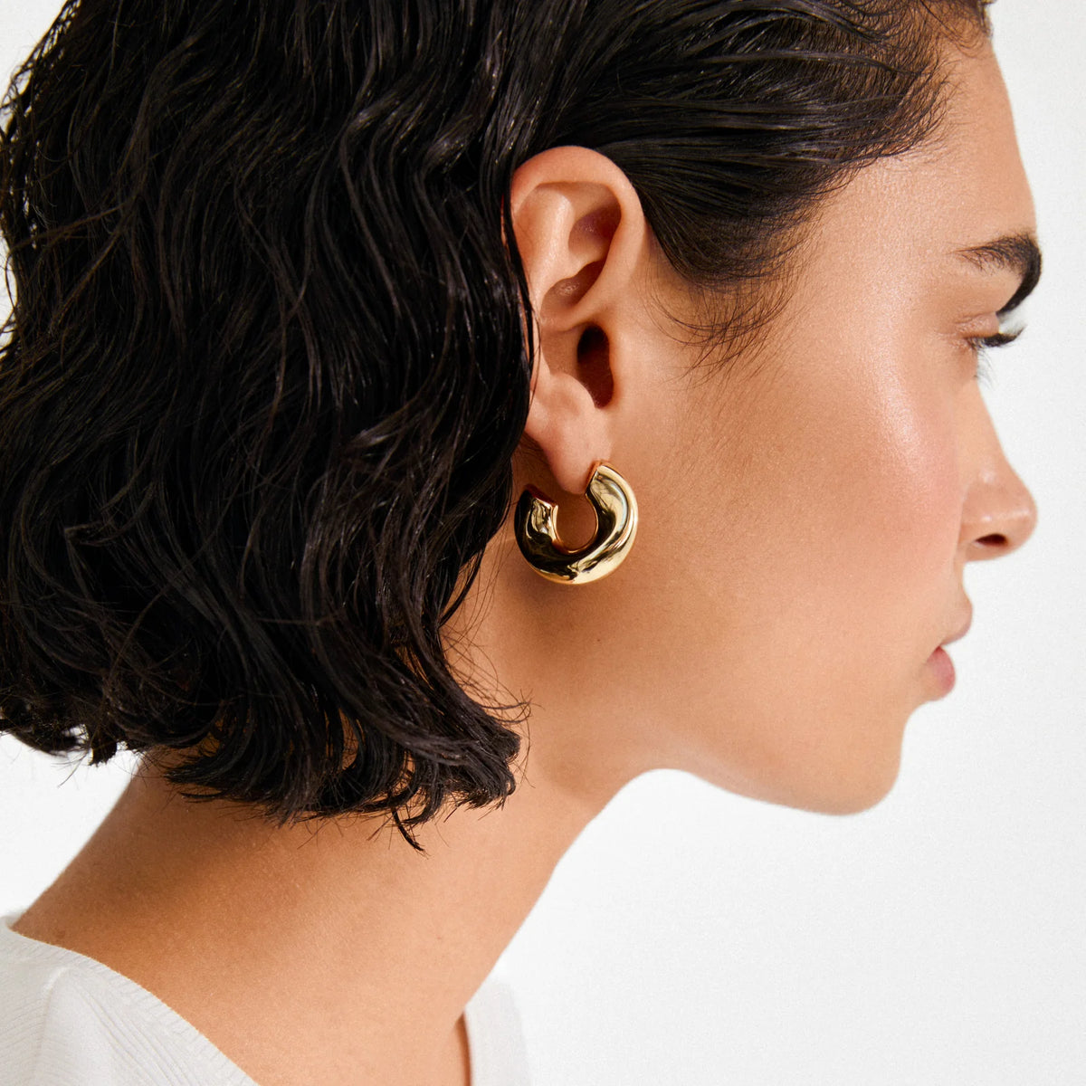 Boucles d'oreilles créoles JENNINGS plaquées or