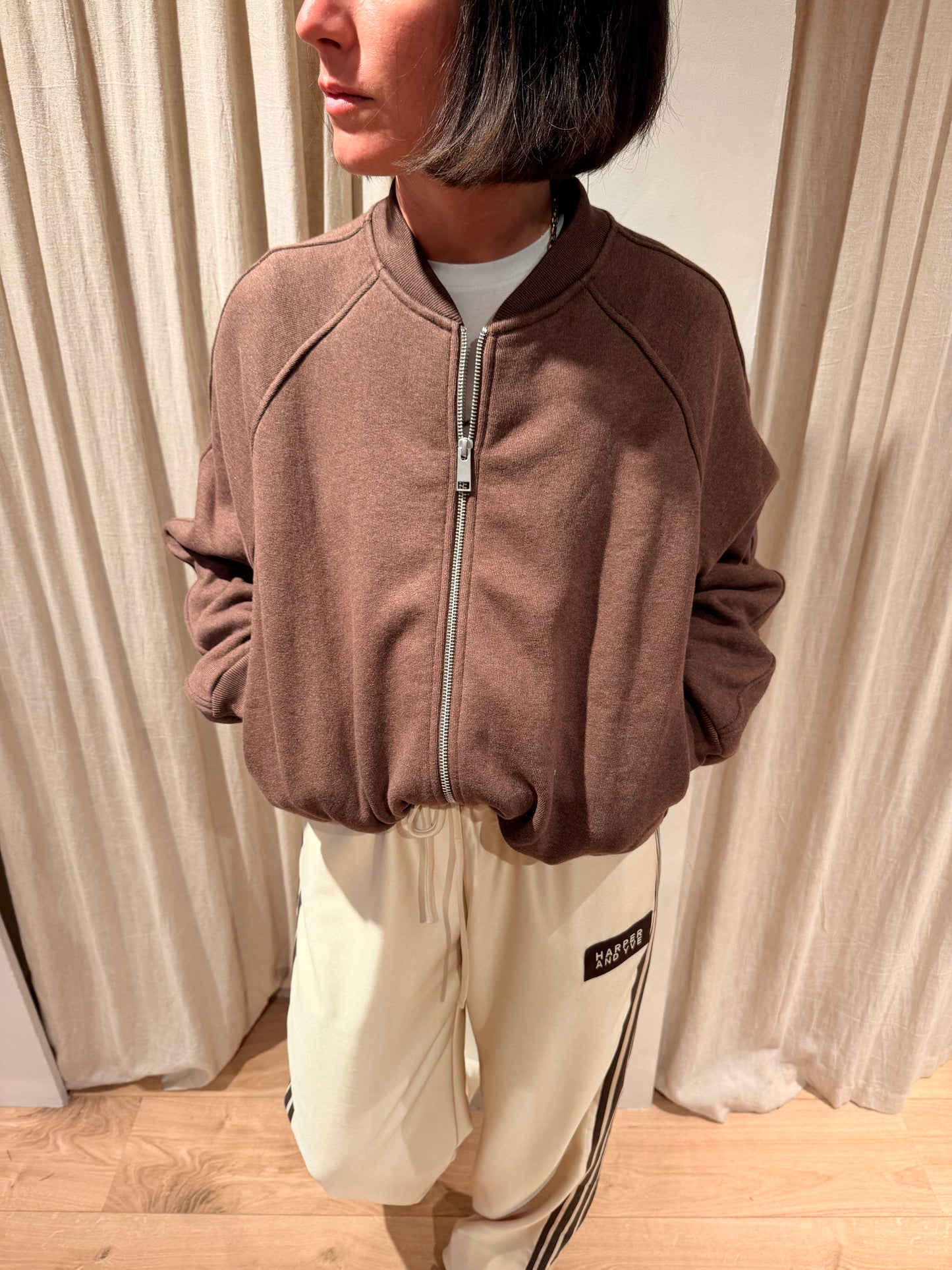 Tuck in sweat cardigan
