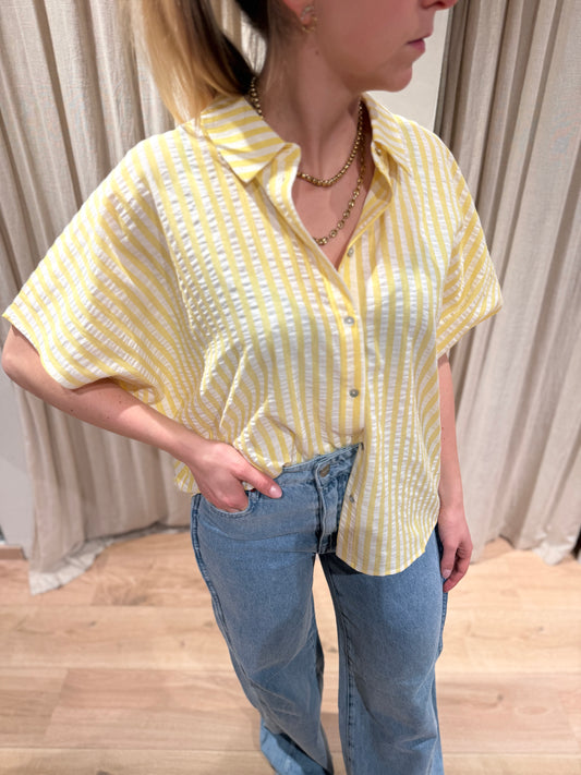 Blouse Caraibes - rayures jaunes