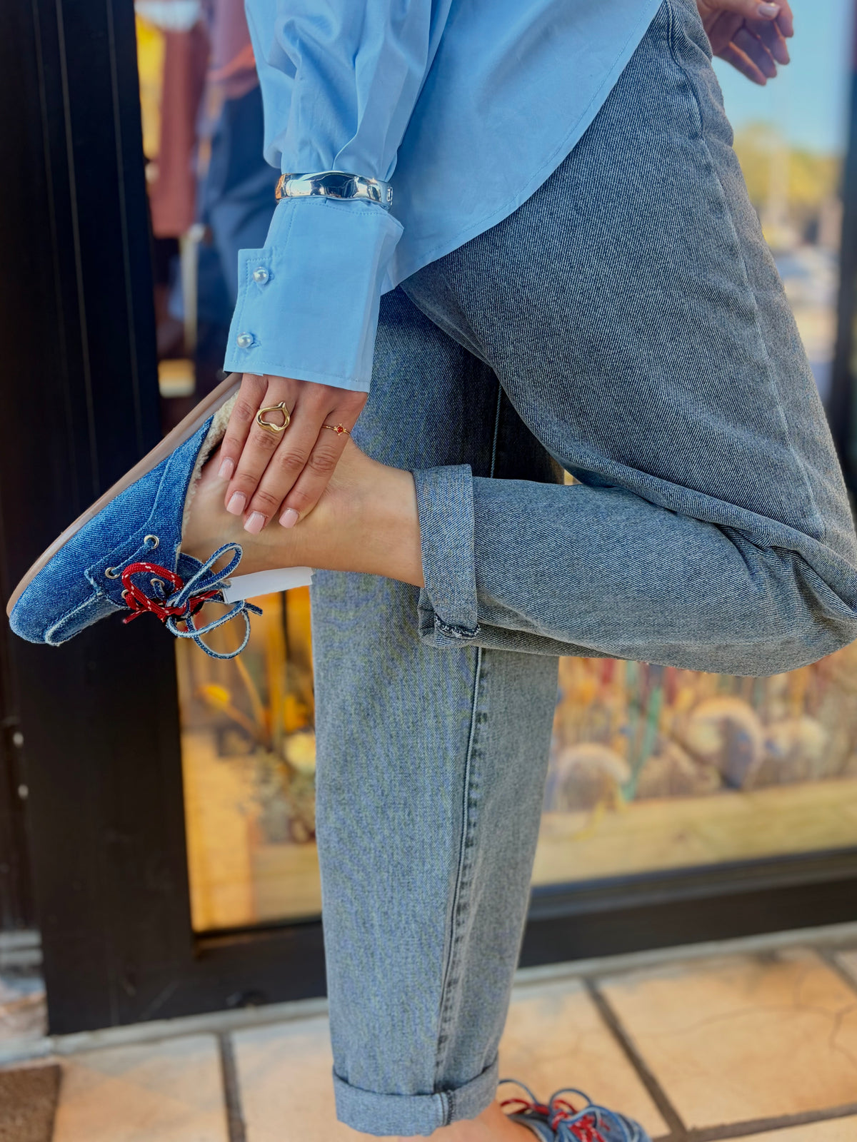 PAYasma lace fur Denim