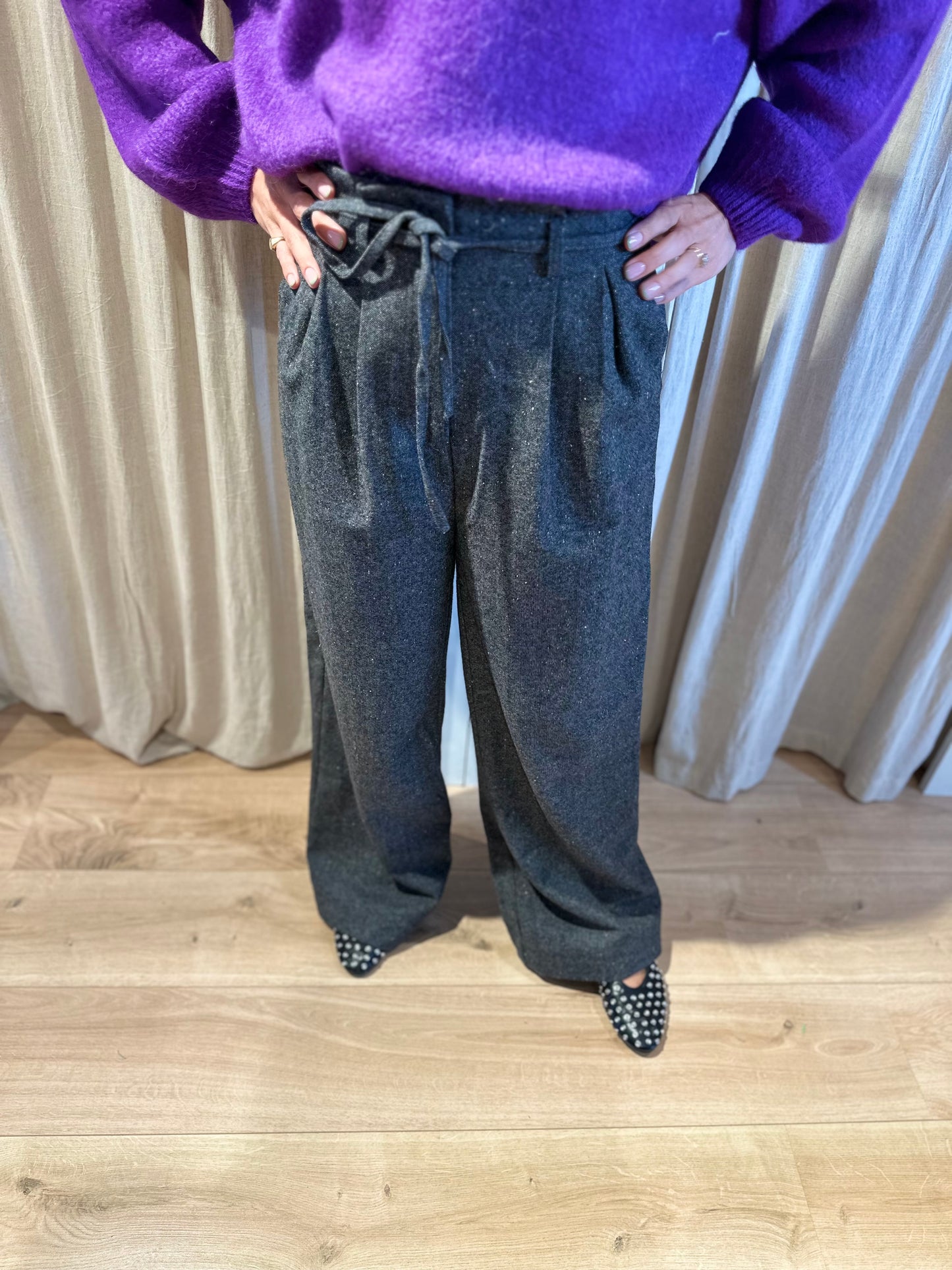 Pantalon plume - carbone
