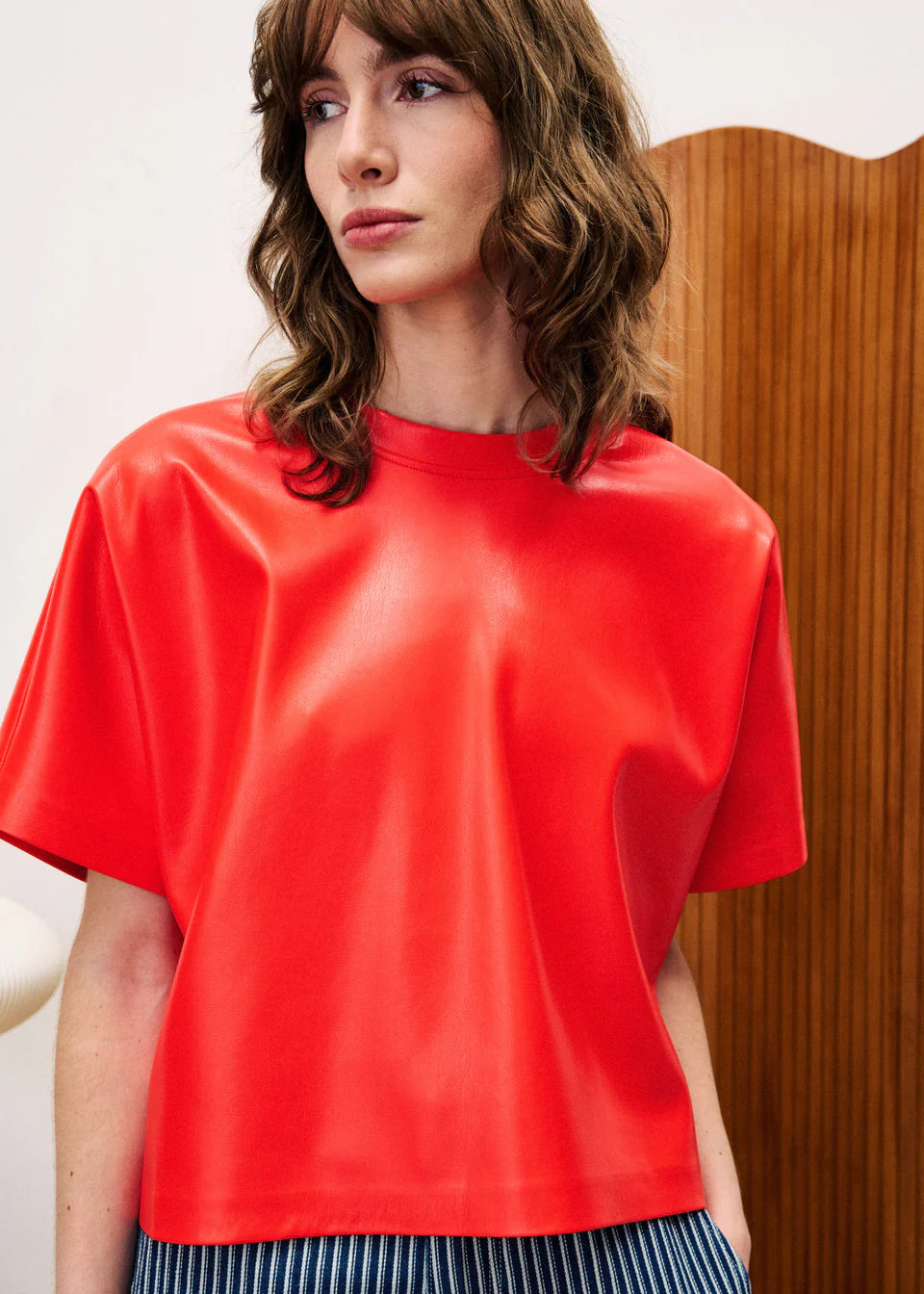 T-shirt Bazin -  rouge