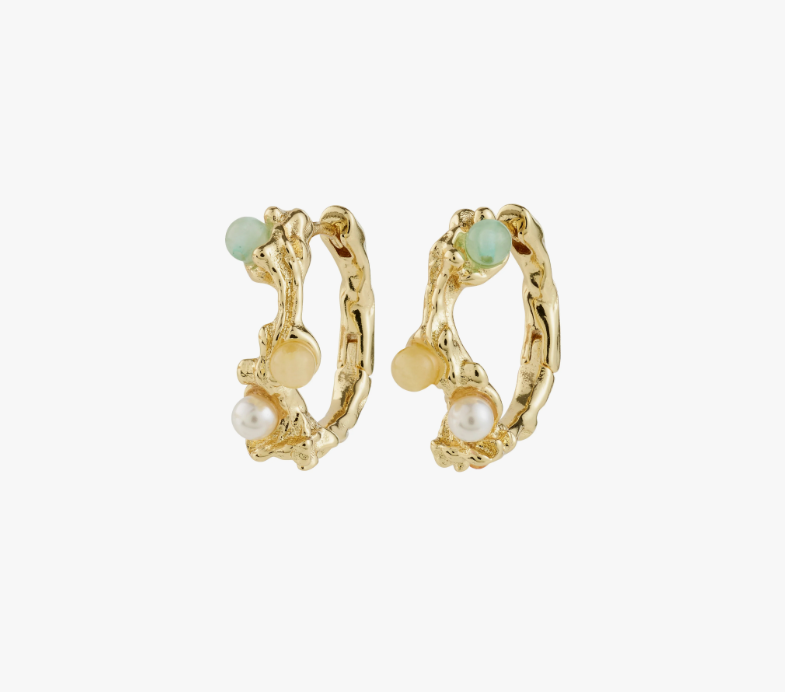 Boucles d'oreilles créoles IRIS plaquées or