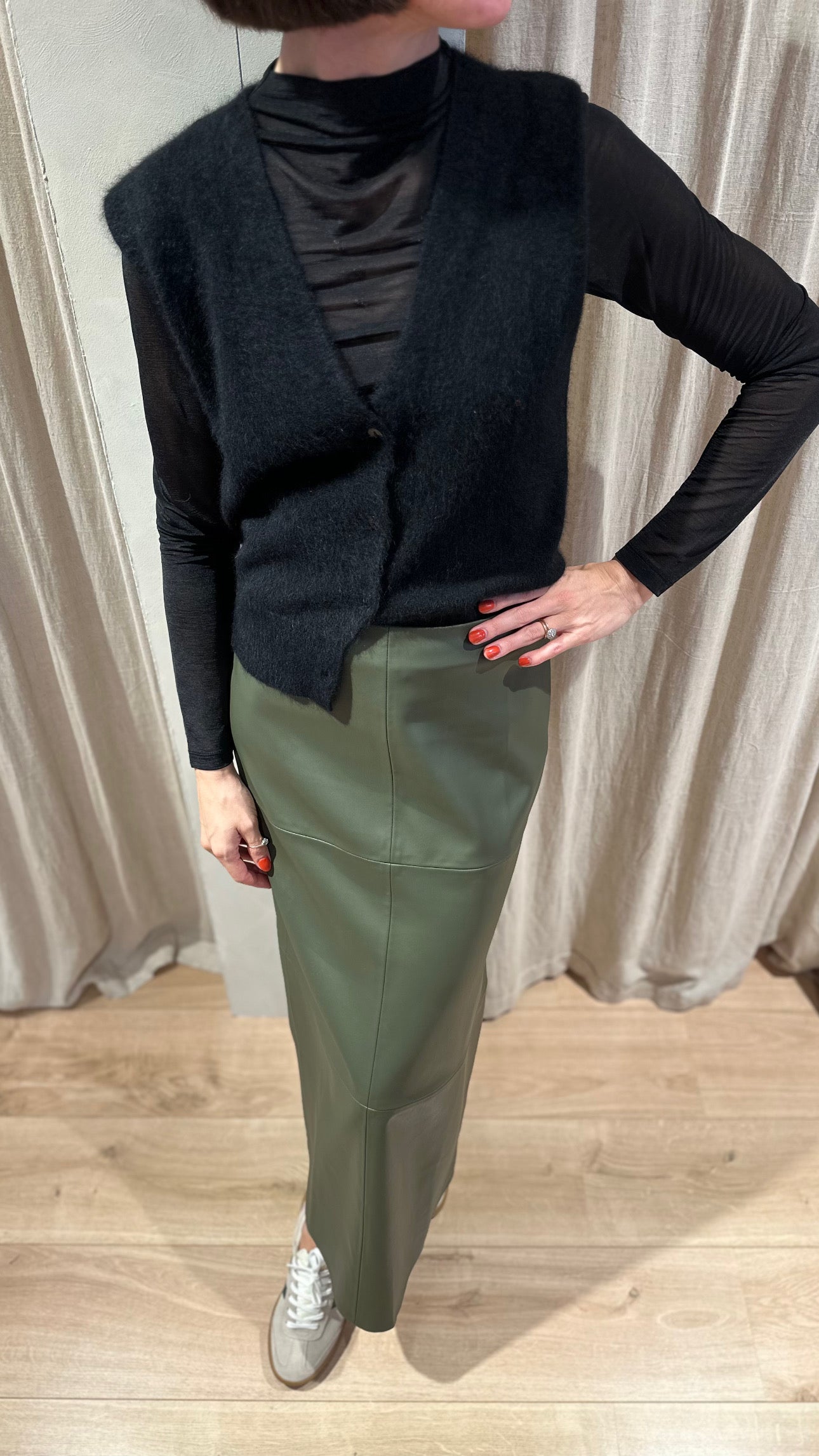 Jella pu skirt - grape