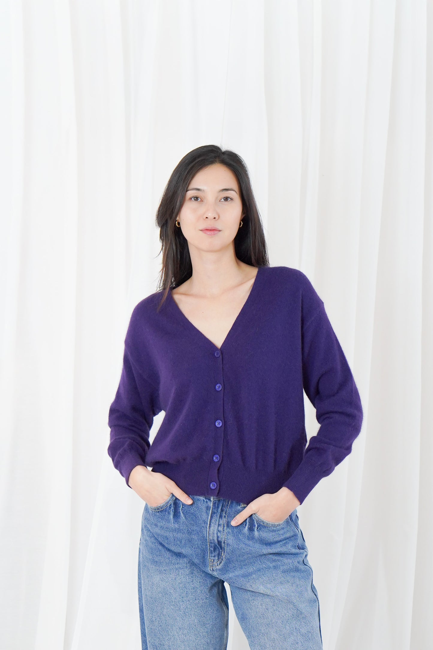 Cardigan Aspen - aubergine