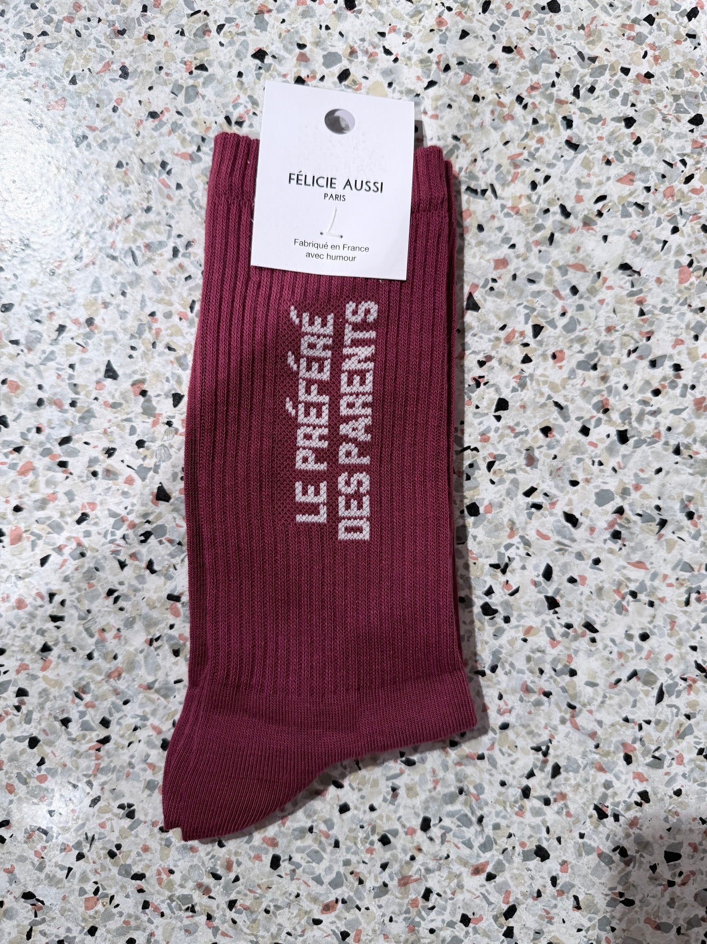 Chaussettes LE PREFERE DES PARENTS bordeaux - 40/45