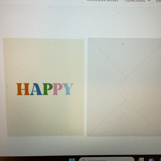 Carte de vœux «  happy »