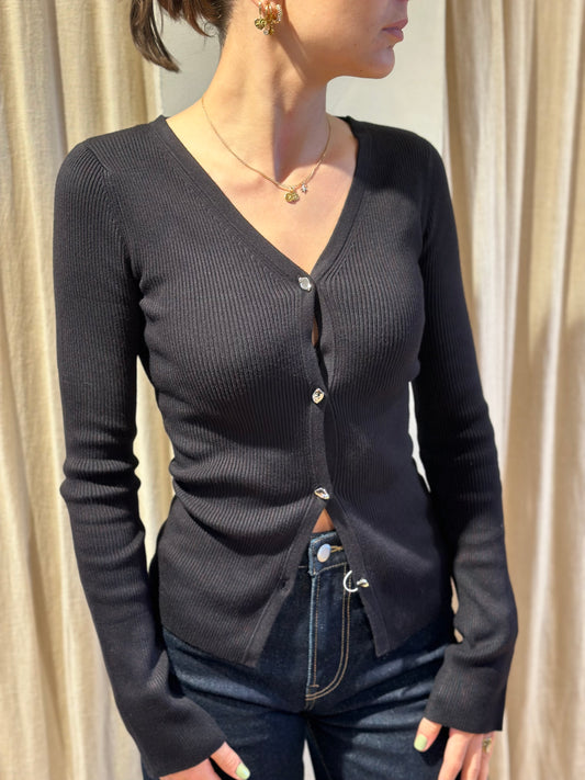 Davi Knit cardigan - black